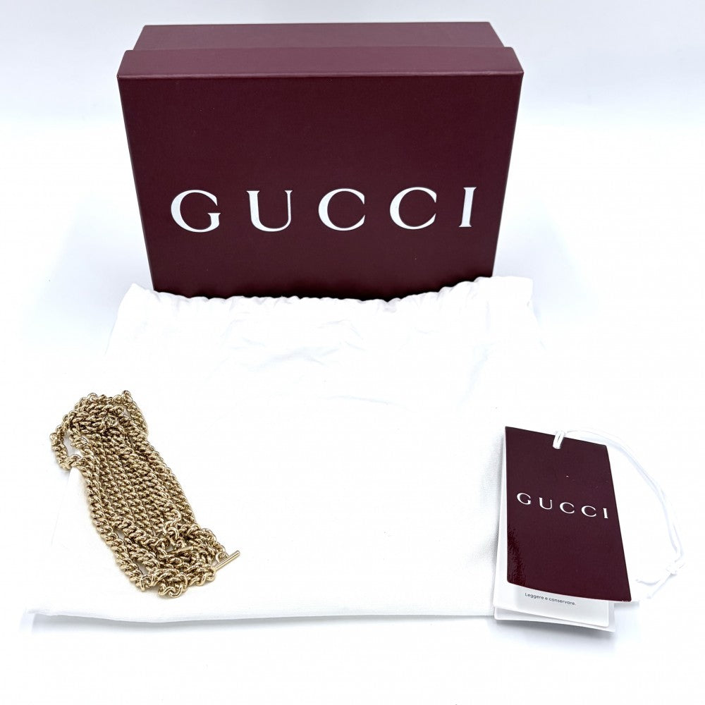 GUCCI グッチ ショルダーバッグ スーパーミニ チェーンショルダー ミニバッグ 781554 レザー ブラック 黒 ゴールド金具 メンズ【中古品】