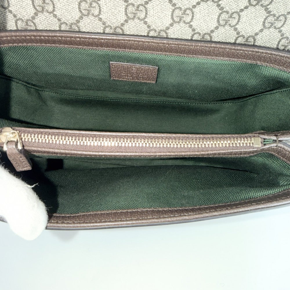 GUCCI グッチ 2WAY オフィディア ミディアム トップハンドルバッグ ハンドバッグ ショルダーバッグ 836842 GGスプリームキャンバス レザー ベージュ ブラウン 茶 ゴールド金具 レディース【中古品】