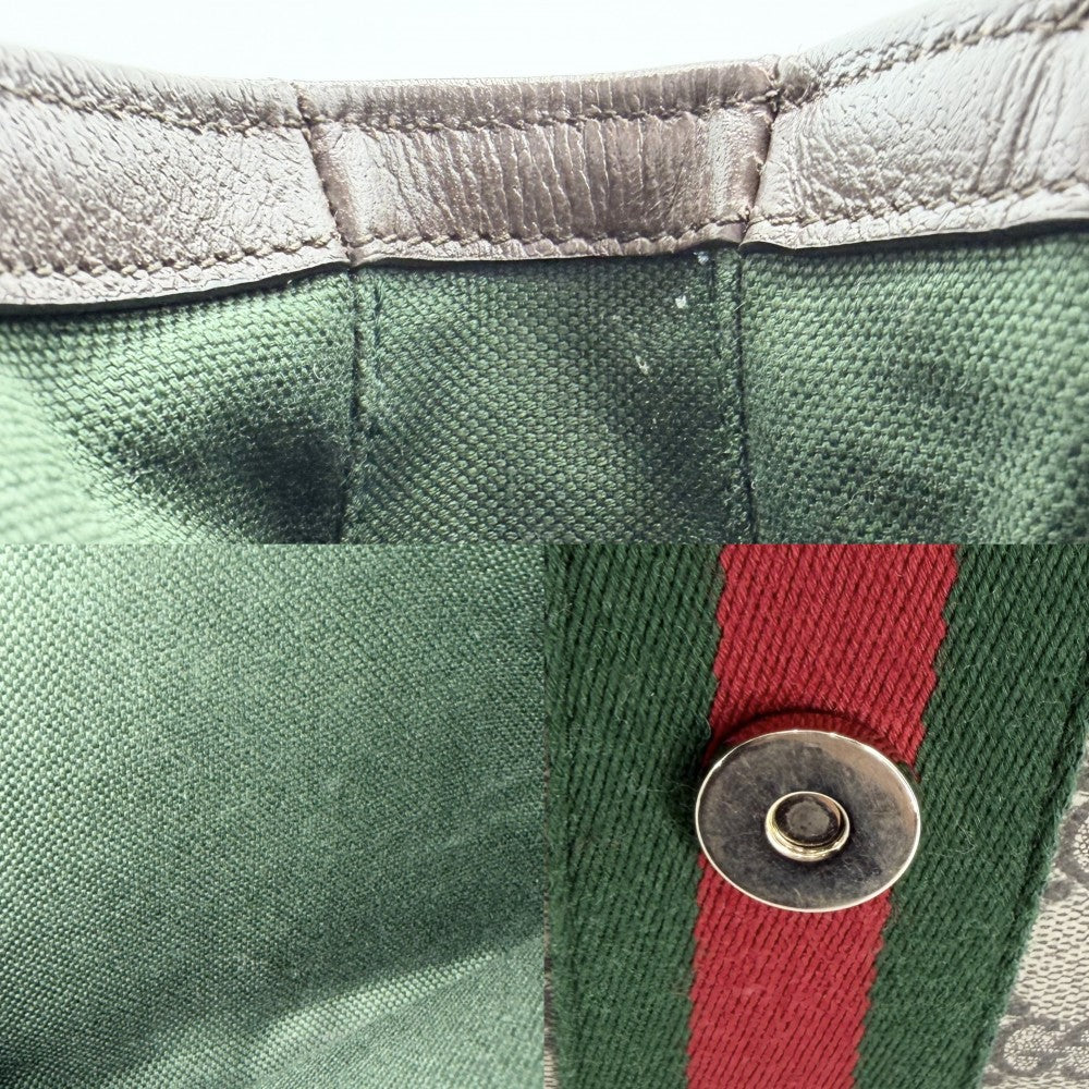 GUCCI グッチ 2WAY オフィディア ミディアム トップハンドルバッグ ハンドバッグ ショルダーバッグ 836842 GGスプリームキャンバス レザー ベージュ ブラウン 茶 ゴールド金具 レディース【中古品】