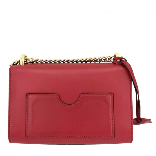 GUCCI グッチ ショルダーバッグ チェーン 409487 レザー レッド 赤 ゴールド金具 レディース【中古品】