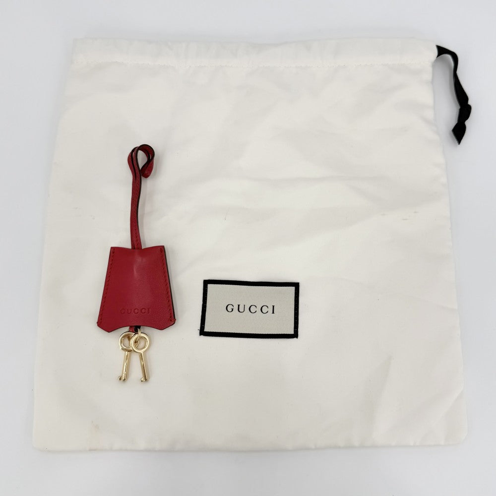 GUCCI グッチ ショルダーバッグ チェーン 409487 レザー レッド 赤 ゴールド金具 レディース【中古品】