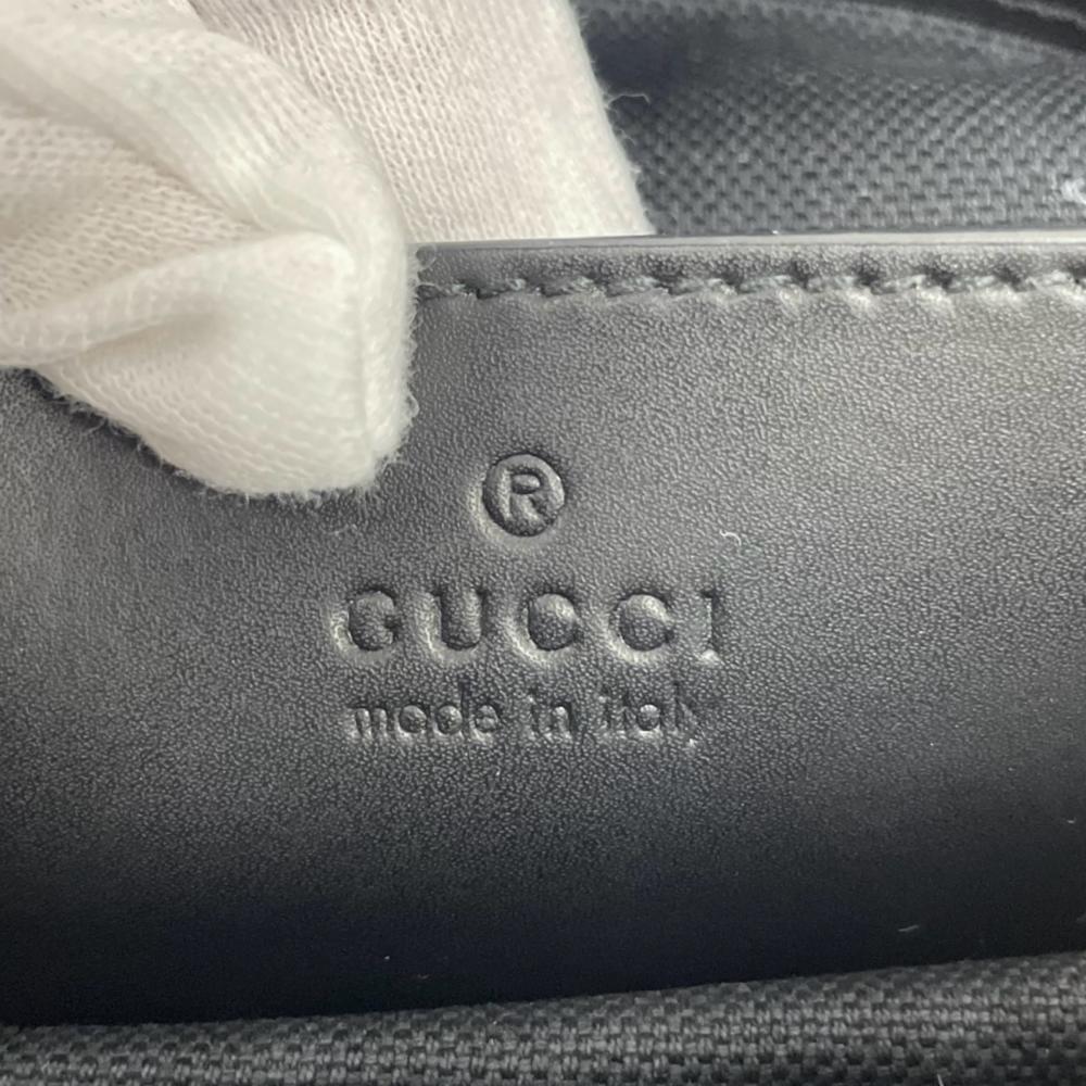 GUCCI グッチ ショルダーバッグ ベスティアリー ビー柄 メッセンジャーバッグ 681021 GGスプリームキャンバス レザー ブラック 黒 シルバー金具 レディース【中古品】