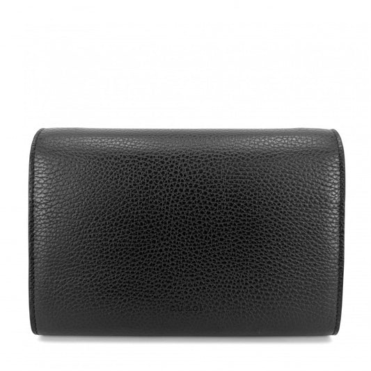 GUCCI グッチ ショルダーバッグ ディオニュソス タイガーヘッド チェーン ウォレット チェーンショルダー 401231 レザー ラインストーン ブラック 黒 シルバー金具 レディース【中古品】