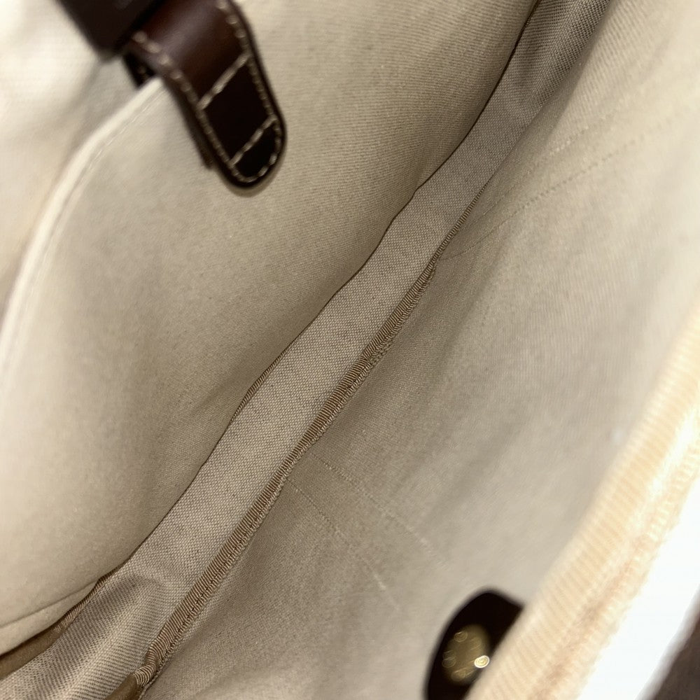 【開店SALE】 GUCCI グッチ ビジネスバッグ ブリーフケース ハンドバッグ 鞄 かばん 322287 GGスプリームキャンバス レザー ベージュ ブラウン 茶 ゴールド金具 レディース【中古品】