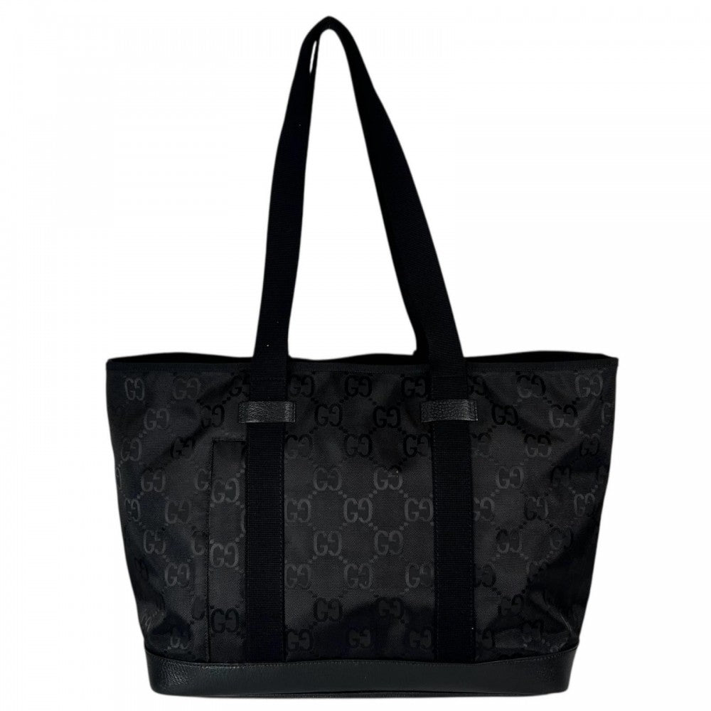 GUCCI グッチ ハンドバッグ 746037 GGキャンバス レザー ブラック 黒 その他金具 メンズ【中古品】