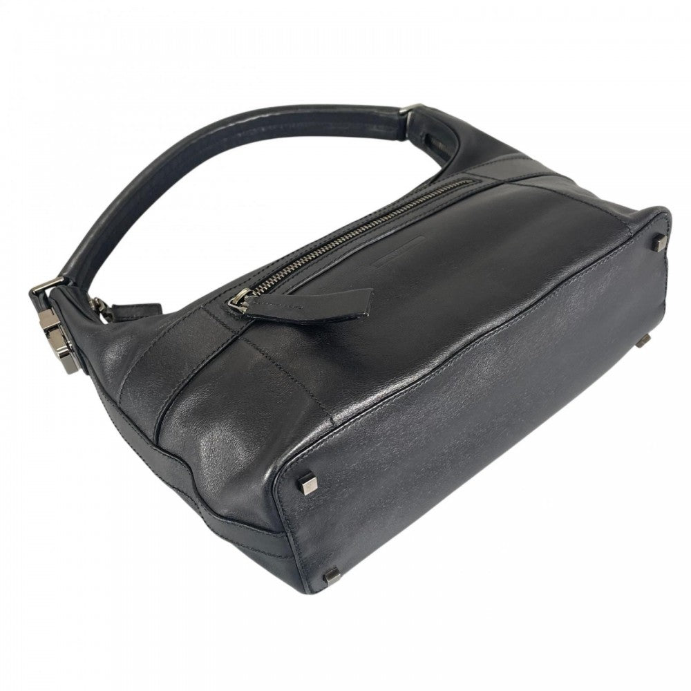 GUCCI グッチ ハンドバッグ 001 4302 レザー ブラック 黒 シルバー金具 レディース【中古品】