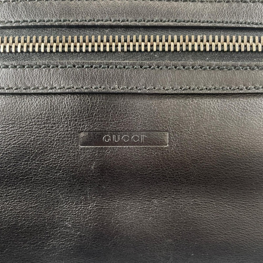GUCCI グッチ ハンドバッグ 001 4302 レザー ブラック 黒 シルバー金具 レディース【中古品】