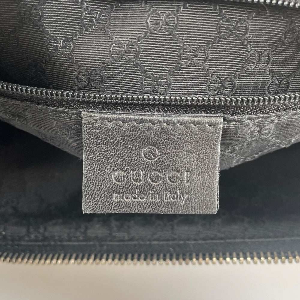 GUCCI グッチ ハンドバッグ 001 4302 レザー ブラック 黒 シルバー金具 レディース【中古品】
