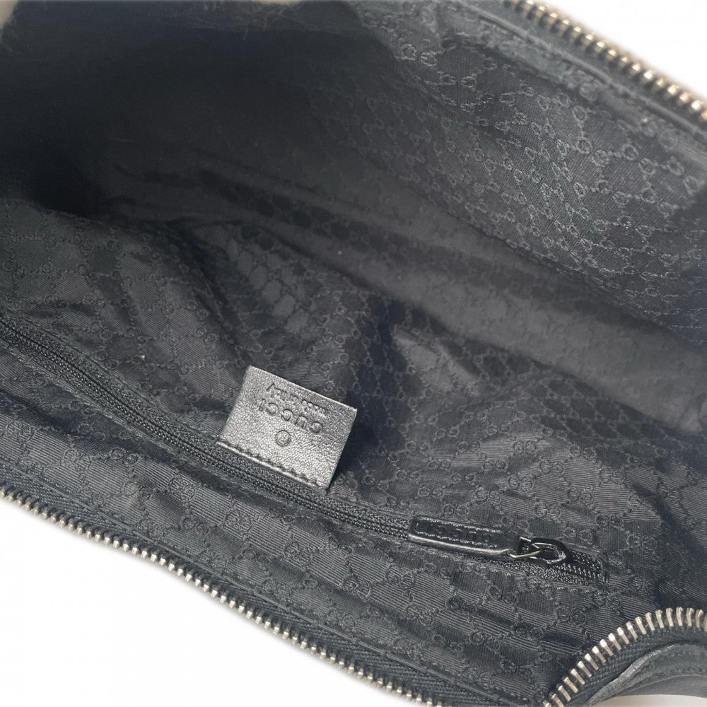 GUCCI グッチ ハンドバッグ 001 4302 レザー ブラック 黒 シルバー金具 レディース【中古品】