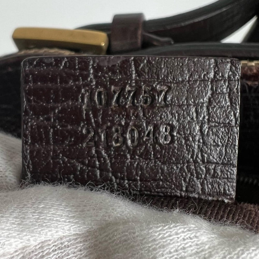 GUCCI グッチ ハンドバッグ 107757 GGキャンバス ブラウン 茶 ゴールド金具 レディース【中古品】