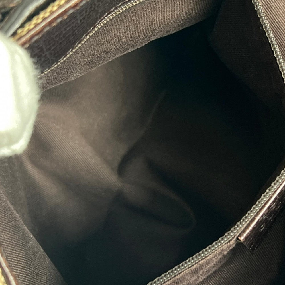 GUCCI グッチ ハンドバッグ 107757 GGキャンバス ブラウン 茶 ゴールド金具 レディース【中古品】