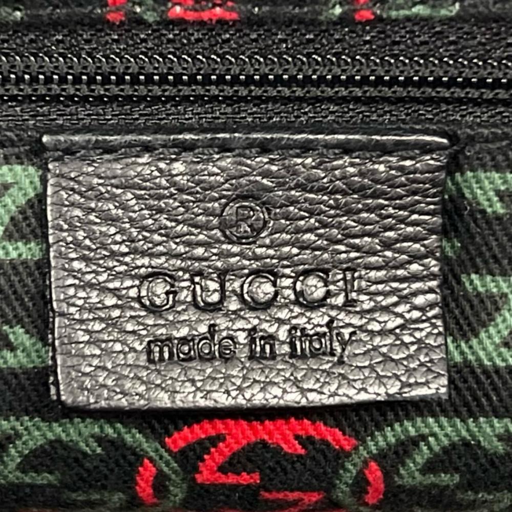 GUCCI グッチ ハンドバッグ プリンシー ミニボストン 161720 レザー ブラック 黒 ゴールド金具 レディース【中古品】