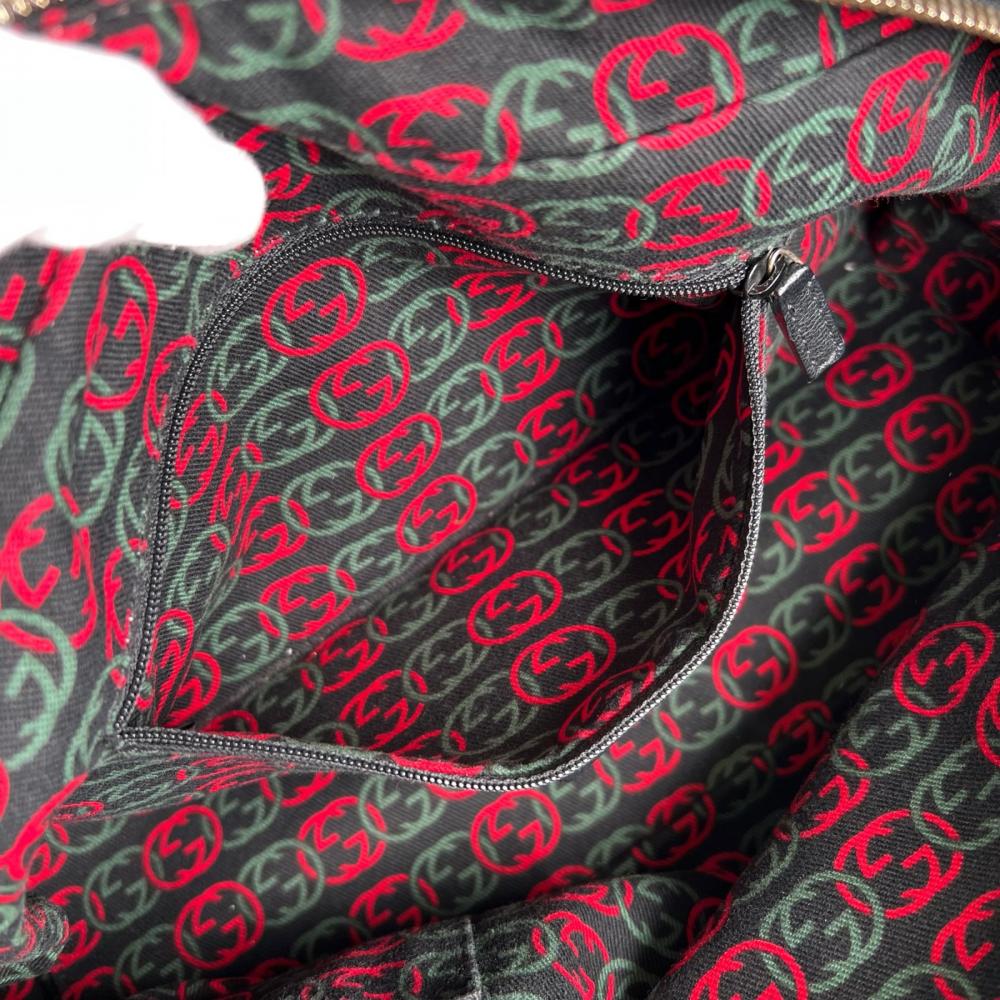 GUCCI グッチ ハンドバッグ プリンシー ミニボストン 161720 レザー ブラック 黒 ゴールド金具 レディース【中古品】