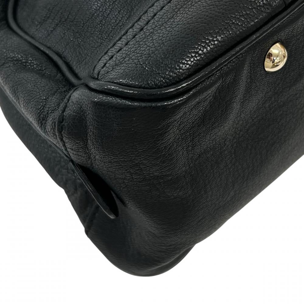 GUCCI グッチ ハンドバッグ プリンシー ミニボストン 161720 レザー ブラック 黒 ゴールド金具 レディース【中古品】