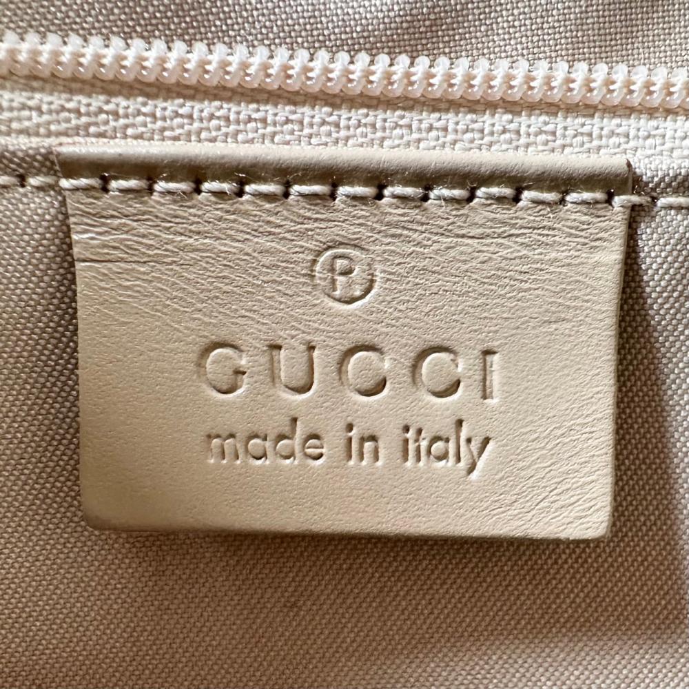 GUCCI グッチ ハンドバッグ リングハンドル 巾着型 001-3750 GGキャンバス ベージュ シルバー金具 レディース【中古品】