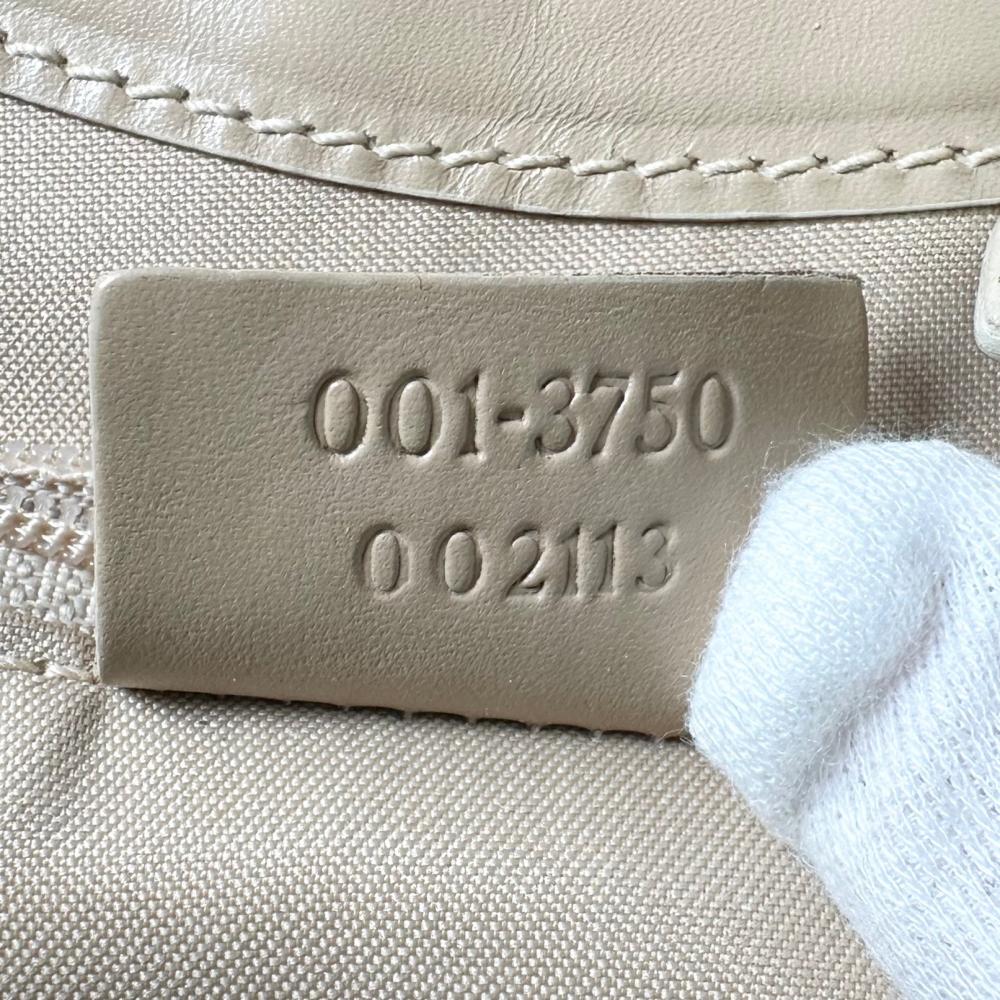 GUCCI グッチ ハンドバッグ リングハンドル 巾着型 001-3750 GGキャンバス ベージュ シルバー金具 レディース【中古品】