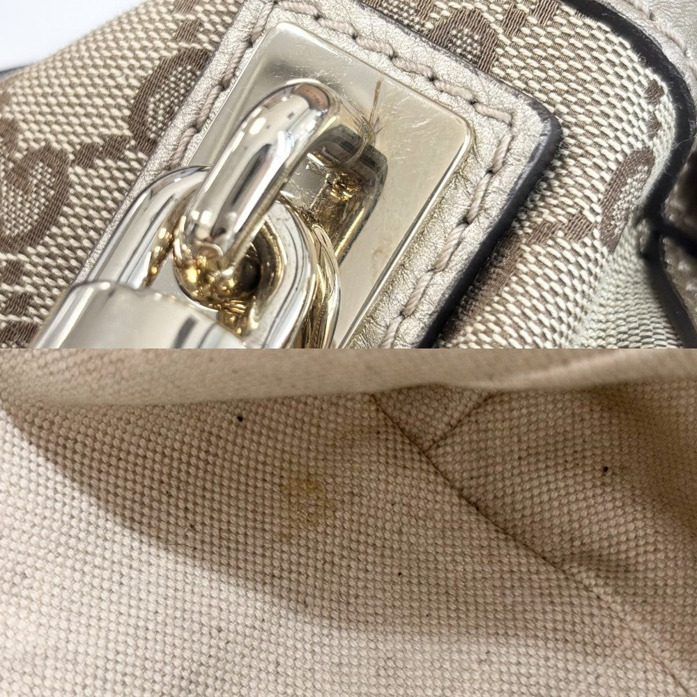【開店SALE】 GUCCI グッチ 2WAY ベラ ハンドバッグ ショルダーバッグ 282301 GGキャンバス レザー ベージュ ゴールド ゴールド金具 レディース【中古品】