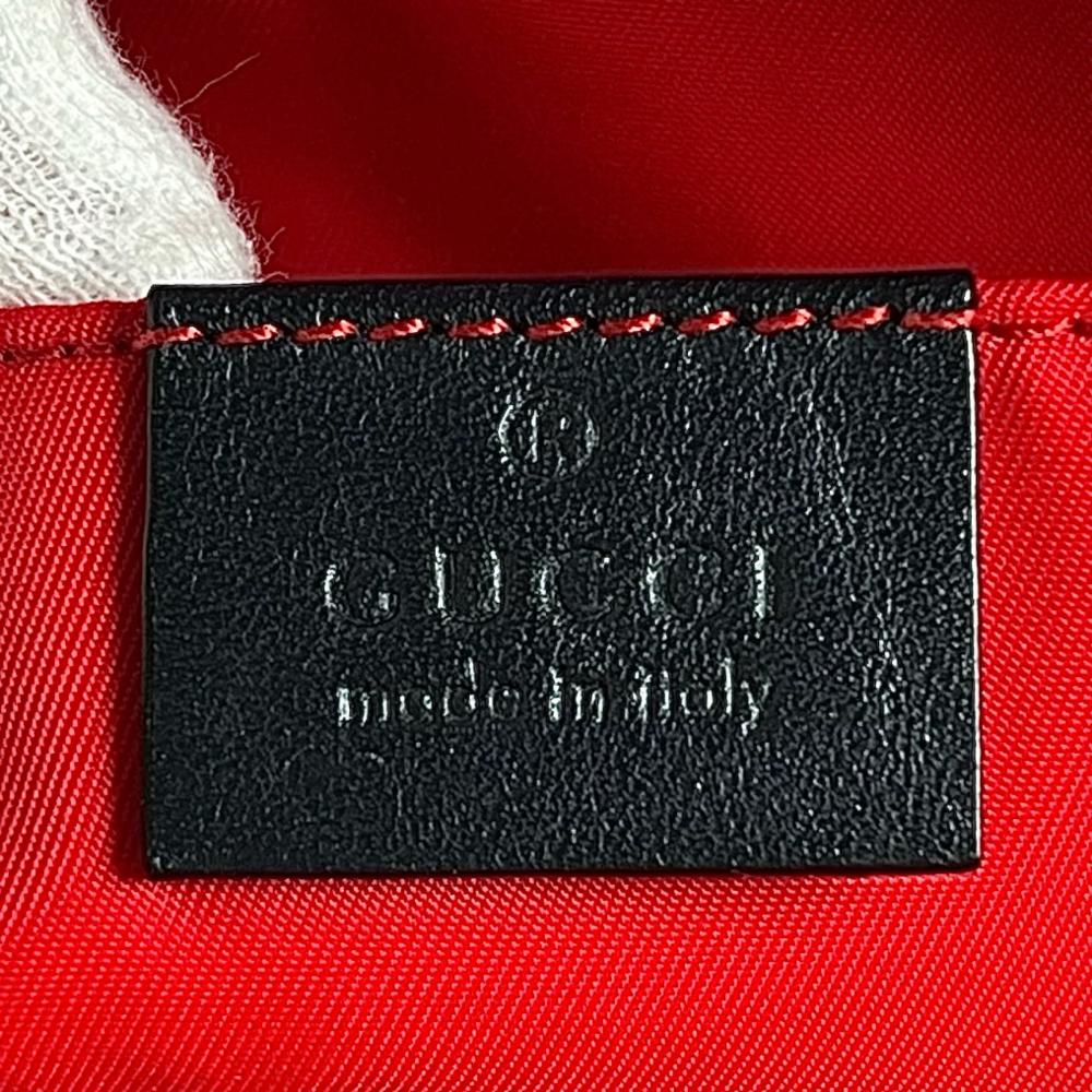 GUCCI グッチ ハンドバッグ マルチポケット 628159 レザー GGウール レッド 赤 ブルー 青 シルバー金具 レディース【中古品】