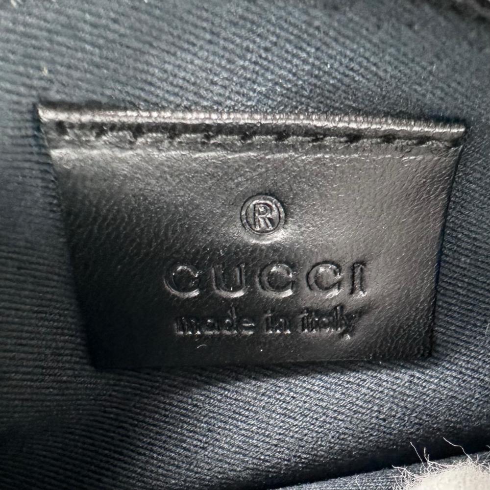 GUCCI グッチ トートバッグ GG柄 大容量 ポーチ付き 101920 GGキャンバス レザー ブラック 黒 シルバー/ブラック金具 レディース【中古品】