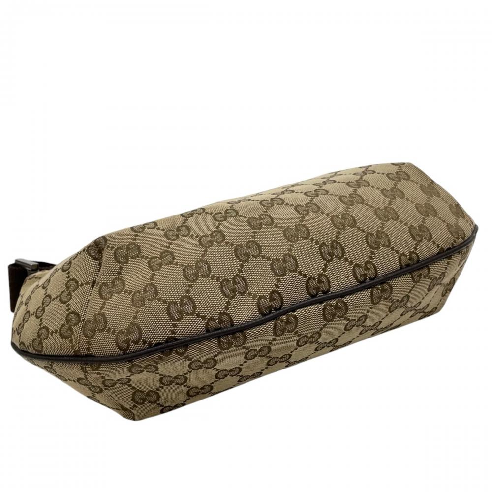 GUCCI グッチ ショルダーバッグ シェリーライン 181092 GGキャンバス カーフ ベージュ シルバー金具 レディース【中古品】