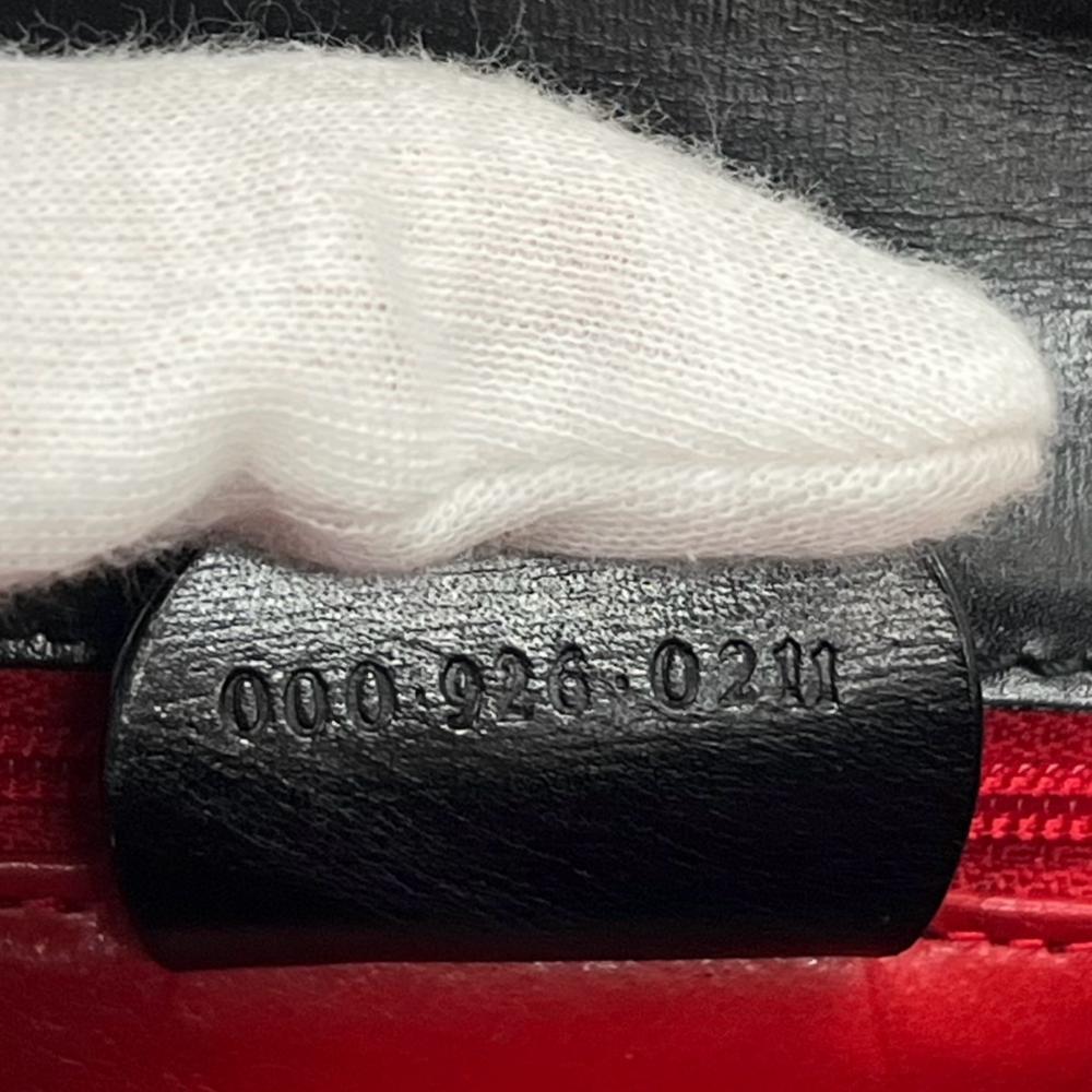 GUCCI グッチ ハンドバッグ レディロック トップハンドル ボックスカーフ ブラック 黒 ゴールド金具 レディース【中古品】