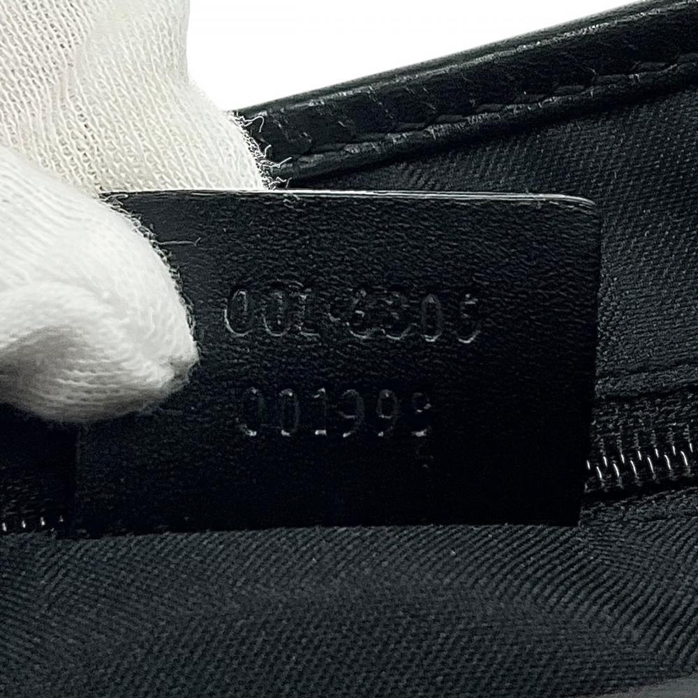 GUCCI グッチ ハンドバッグ ジャッキー ワンショルダー 0013306 GGキャンバス レザー レッド 赤 ブラック 黒 シルバー金具 レディース【中古品】