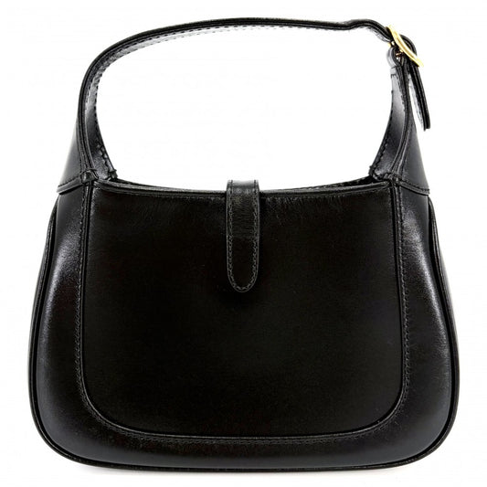 GUCCI グッチ 2WAY ジャッキー1961 ハンドバッグ ショルダーバッグ 小さめ 637091 レザー ブラック 黒 ゴールド金具 レディース【中古品】