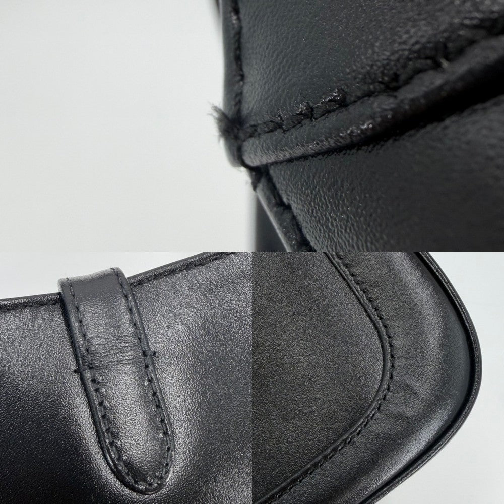 GUCCI グッチ 2WAY ジャッキー1961 ハンドバッグ ショルダーバッグ 小さめ 637091 レザー ブラック 黒 ゴールド金具 レディース【中古品】