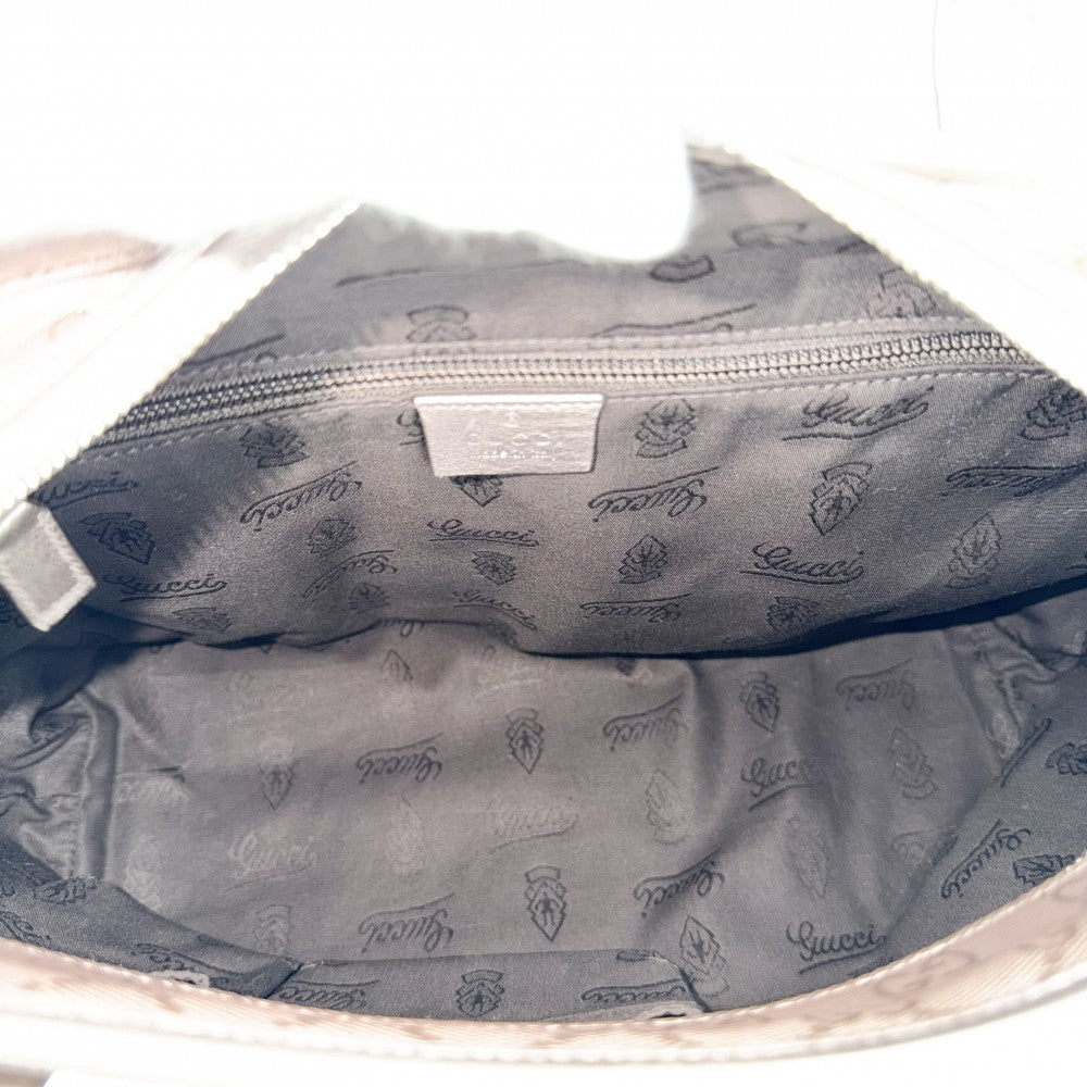 GUCCI グッチ ハンドバッグ GGインプリメ トートバッグ 211138 コーティングキャンバス レザー メタリックピンク シルバー金具 レディース【中古品】