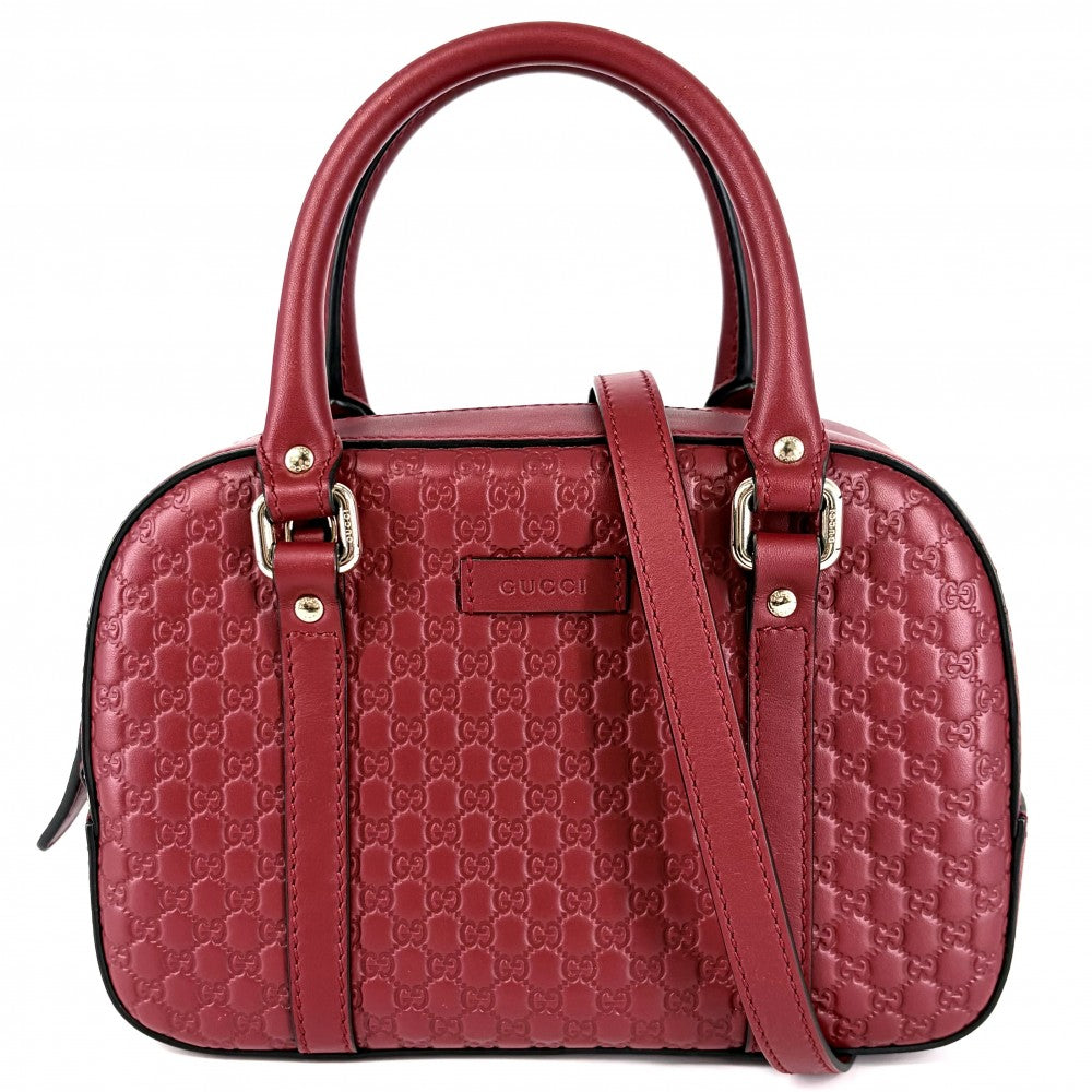 GUCCI グッチ 2WAY マイクログッチシマ ハンドバッグ ショルダーバッグ 510289 レッド 赤 ゴールド金具 レディース【中古品】