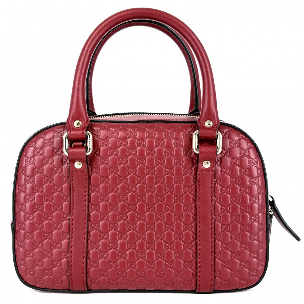 GUCCI グッチ 2WAY マイクログッチシマ ハンドバッグ ショルダーバッグ 510289 レッド 赤 ゴールド金具 レディース【中古品】