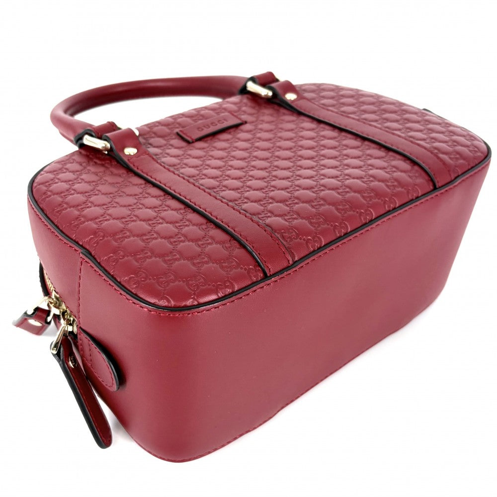 GUCCI グッチ 2WAY マイクログッチシマ ハンドバッグ ショルダーバッグ 510289 レッド 赤 ゴールド金具 レディース【中古品】