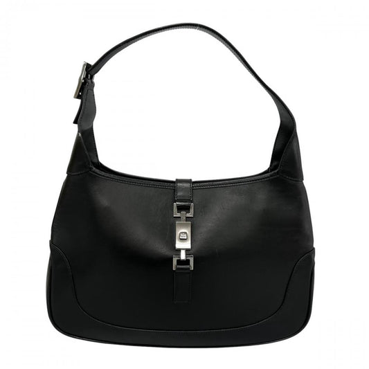GUCCI グッチ ショルダーバッグ ジャッキー 001・3306 スムースレザー ブラック 黒 シルバー金具 レディース【中古品】