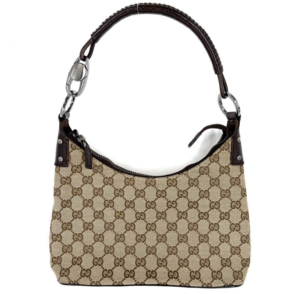 GUCCI グッチ ハンドバッグ ワンハンドバッグ 115002 GGキャンバス ベージュ シルバー金具 レディース【中古品】