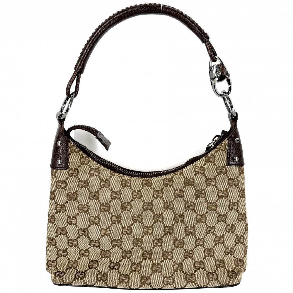GUCCI グッチ ハンドバッグ ワンハンドバッグ 115002 GGキャンバス ベージュ シルバー金具 レディース【中古品】