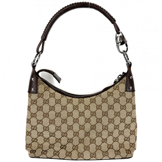 GUCCI グッチ ハンドバッグ ワンハンドバッグ 115002 GGキャンバス ベージュ シルバー金具 レディース【中古品】