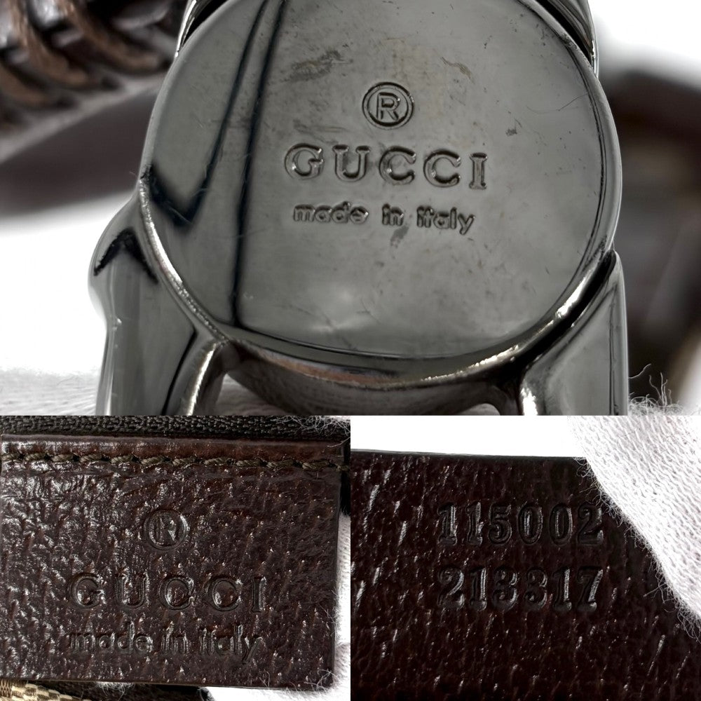 GUCCI グッチ ハンドバッグ ワンハンドバッグ 115002 GGキャンバス ベージュ シルバー金具 レディース【中古品】