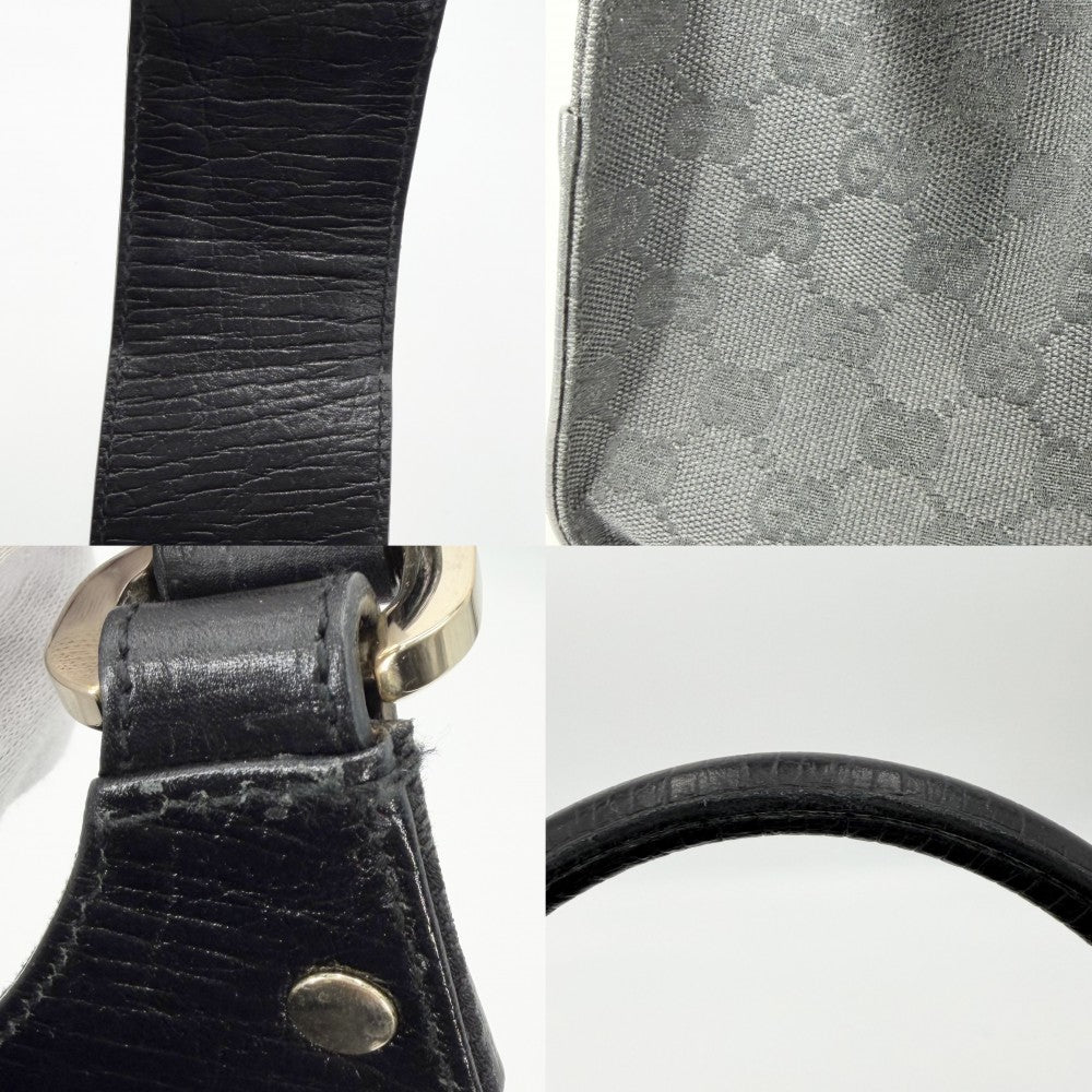 GUCCI グッチ ハンドバッグ シェエリーライン 130995 GGキャンバス ブラック 黒 ゴールド金具 レディース【中古品】