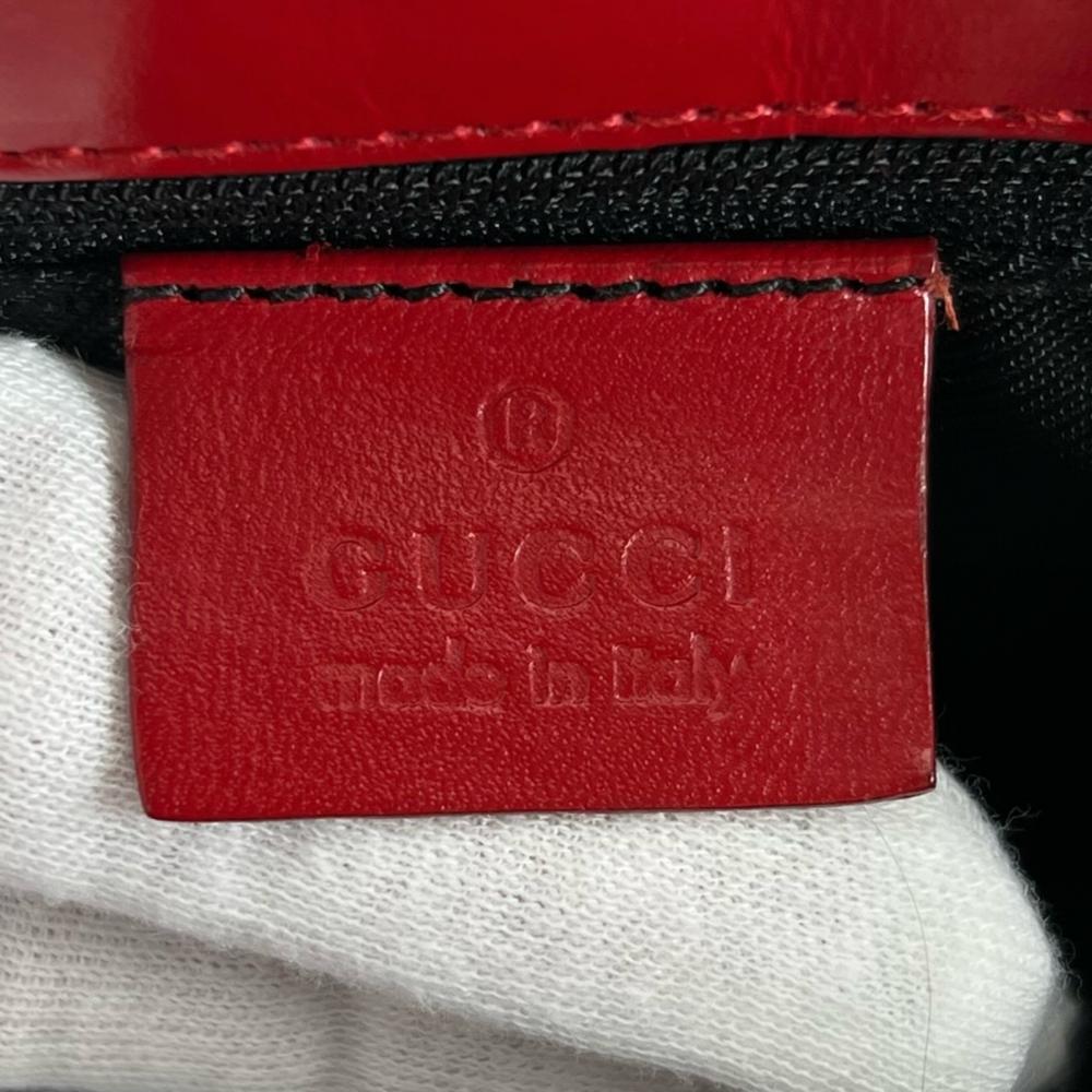 GUCCI グッチ ハンドバッグ ジャッキー 002 1068 GGキャンバス レザー レッド 赤 ゴールド金具 レディース【中古品】