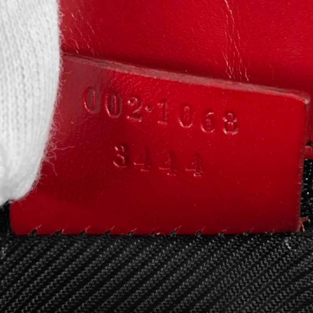 GUCCI グッチ ハンドバッグ ジャッキー 002 1068 GGキャンバス レザー レッド 赤 ゴールド金具 レディース【中古品】