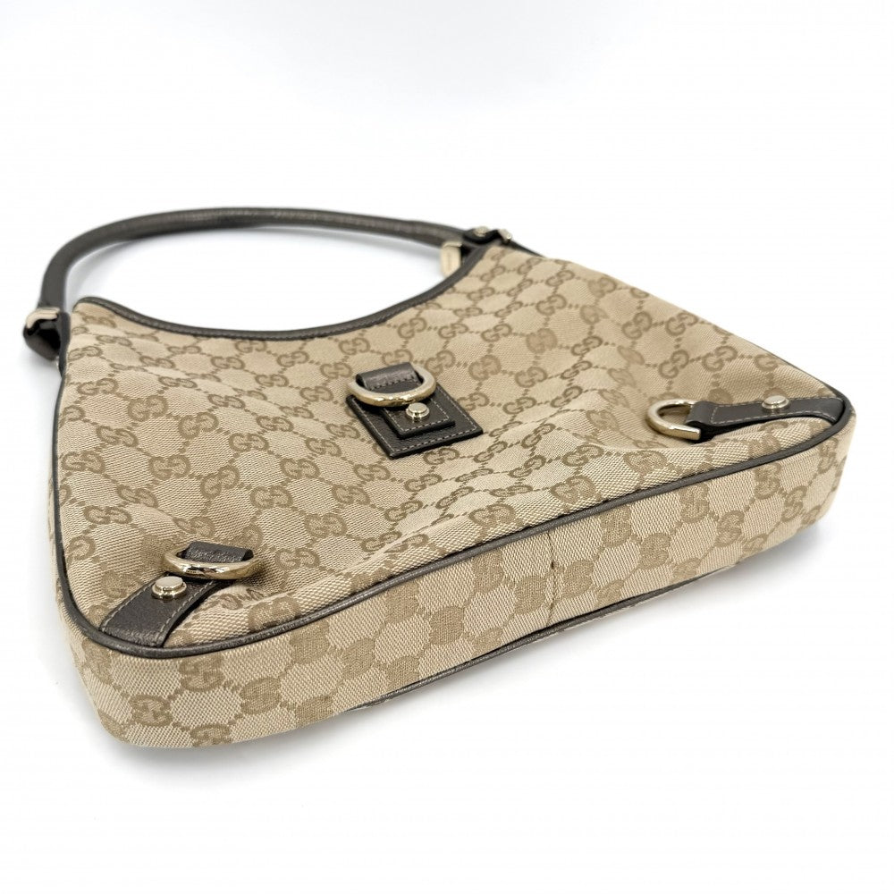 GUCCI グッチ ハンドバッグ アビー ワンハンドバッグ 130738 GGキャンバス ベージュ ゴールド金具 レディース【中古品】