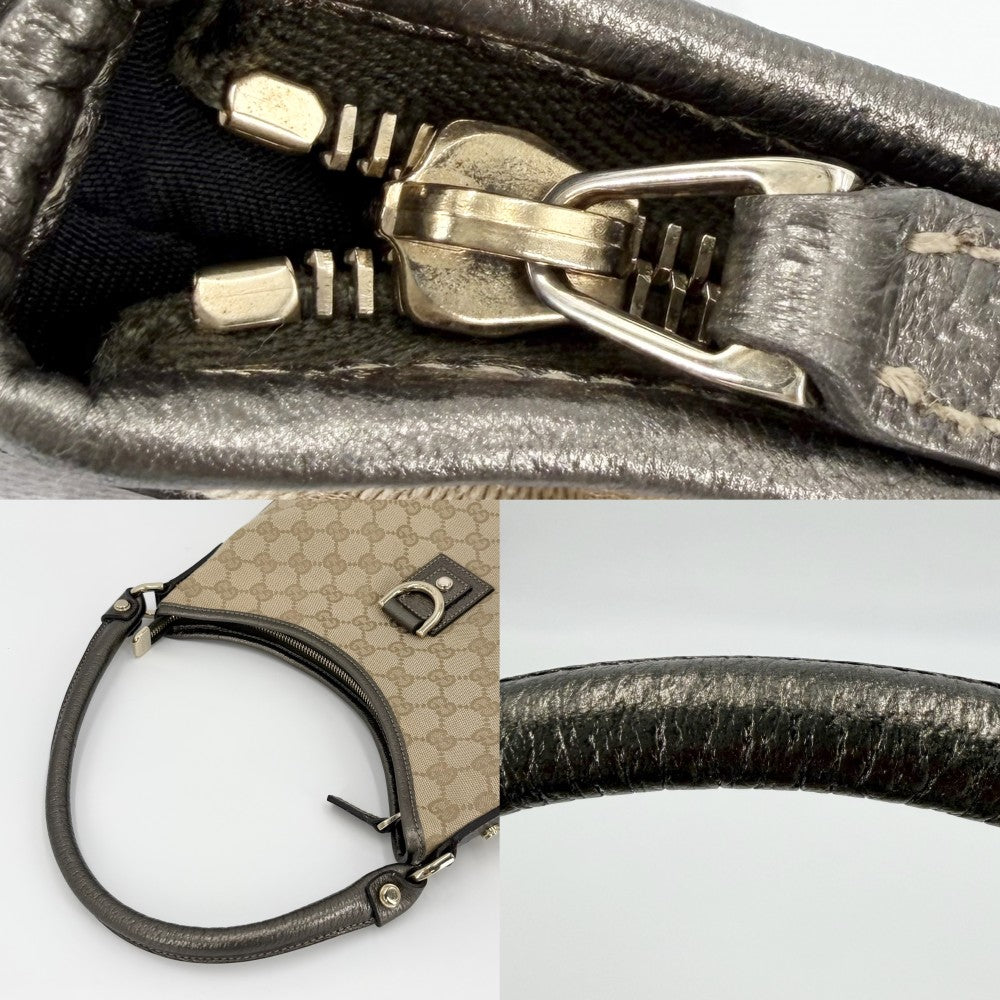 GUCCI グッチ ハンドバッグ アビー ワンハンドバッグ 130738 GGキャンバス ベージュ ゴールド金具 レディース【中古品】