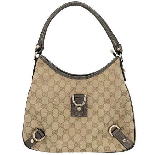 GUCCI グッチ ハンドバッグ アビー ワンハンドバッグ 130738 GGキャンバス ベージュ ゴールド金具 レディース【中古品】