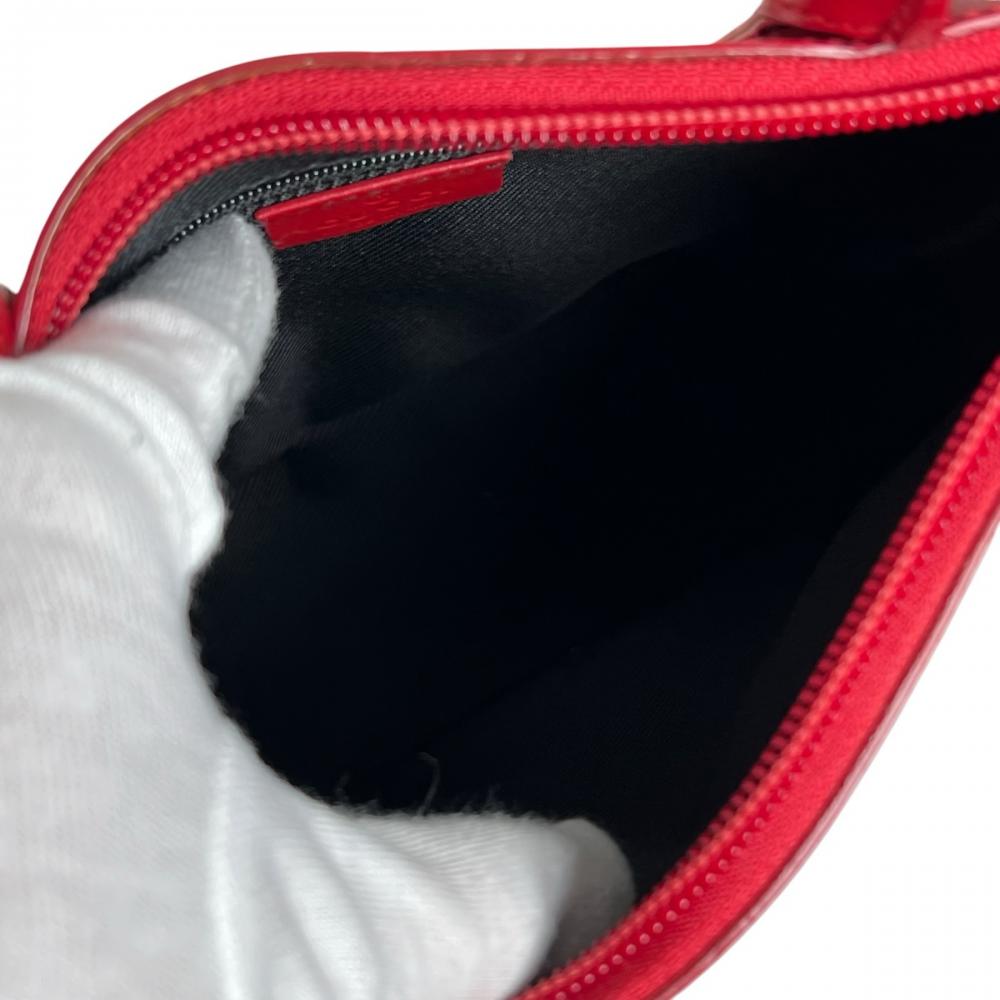 GUCCI グッチ ハンドバッグ モノグラム 000-0856 GGキャンバス レッド 赤 ゴールド金具 レディース【中古品】