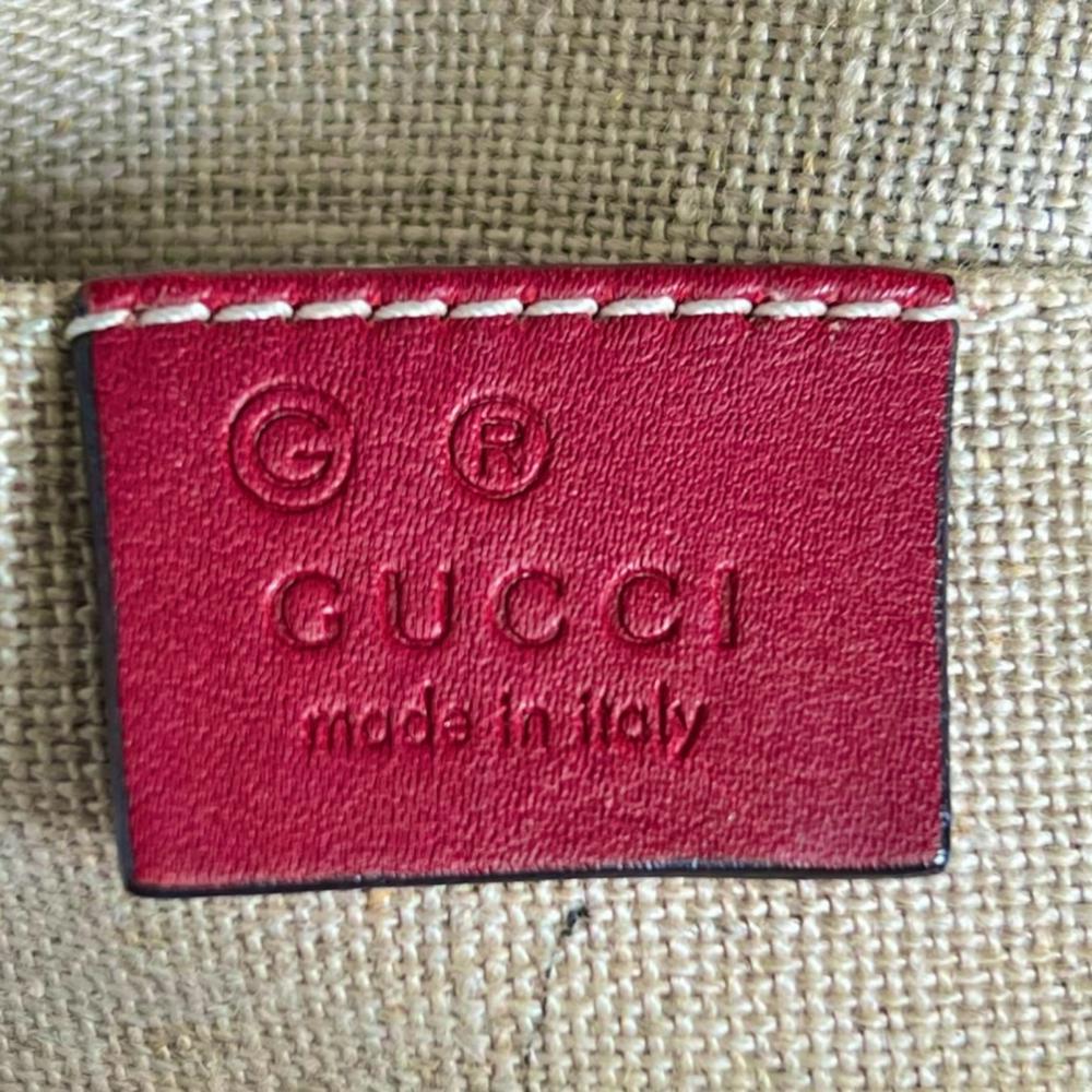 GUCCI グッチ ショルダーバッグ マイクログッチシマ ドームバッグ 449654 レザー レッド 赤 ゴールド金具 レディース【中古品】