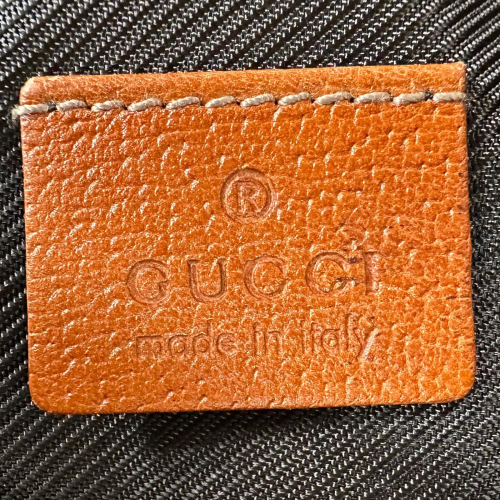 GUCCI グッチ ハンドバッグ アビー アクセサリーポーチ 145750 GGキャンバス ブラウン 茶 オレンジ ゴールド金具 レディース【中古品】