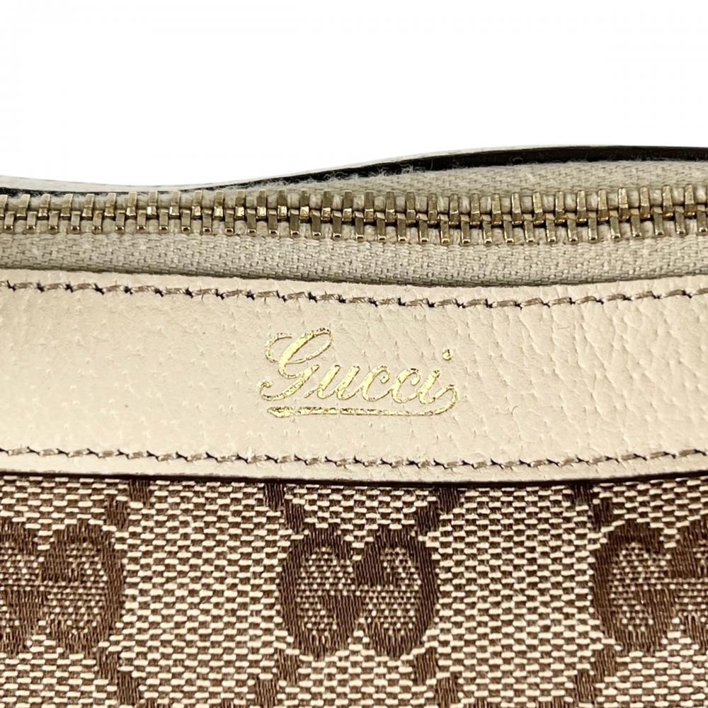 GUCCI グッチ トートバッグ アビートートバック モノグラム 141470 GGキャンバス ベージュ ブラウン 茶 ゴールド金具 レディース【中古品】