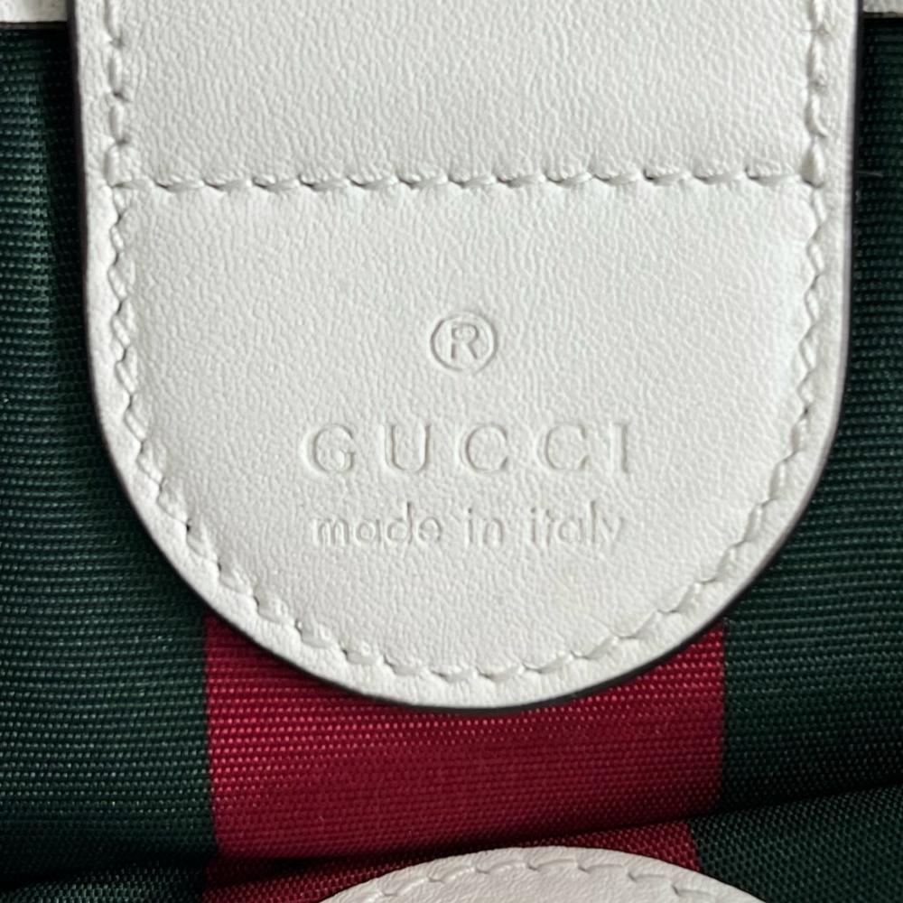 GUCCI グッチ 2WAY GGエンブレム ハンドバッグ ショルダーバッグ 855491 GGスプリームキャンバス ホワイト 白 レディース【中古品】