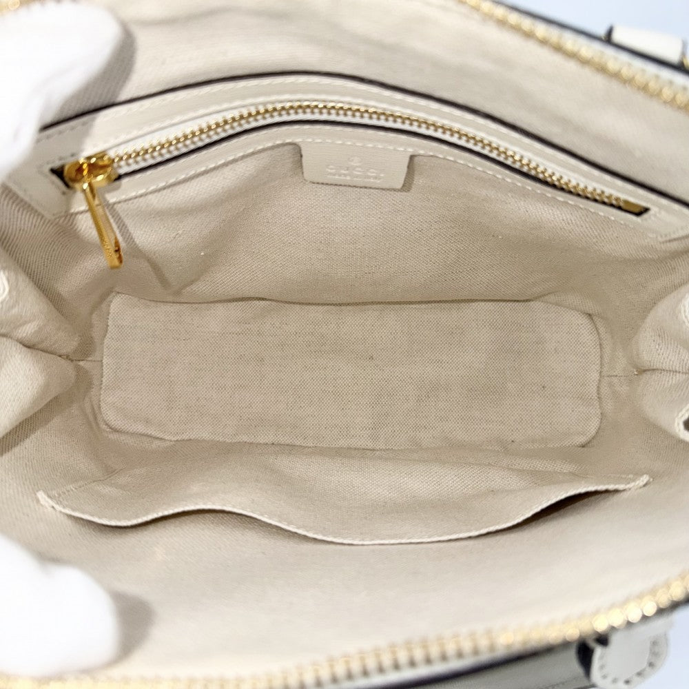 GUCCI グッチ 2WAY ホースビット1955 スモールトップハンドルバッグ ハンドバッグ ショルダーバッグ 621220 GGスプリームキャンバス レザー ベージュ ホワイト 白 ゴールド金具 レディース【中古品】