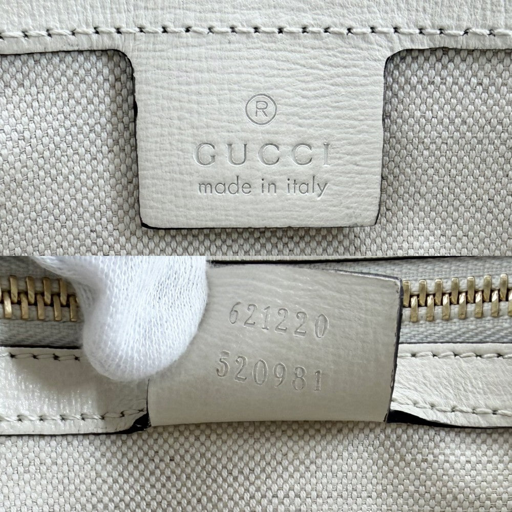 GUCCI グッチ 2WAY ホースビット1955 スモールトップハンドルバッグ ハンドバッグ ショルダーバッグ 621220 GGスプリームキャンバス レザー ベージュ ホワイト 白 ゴールド金具 レディース【中古品】